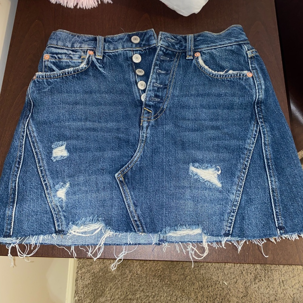 Free People denim skirt